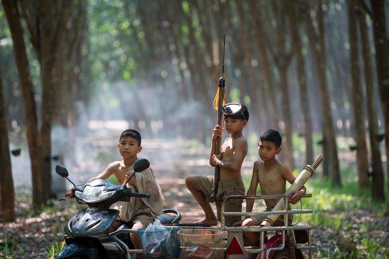 thai,thailand,life,portrait,photography,journalism,people,fishing,culture,children, The Boys in the rural Thailand фото превью