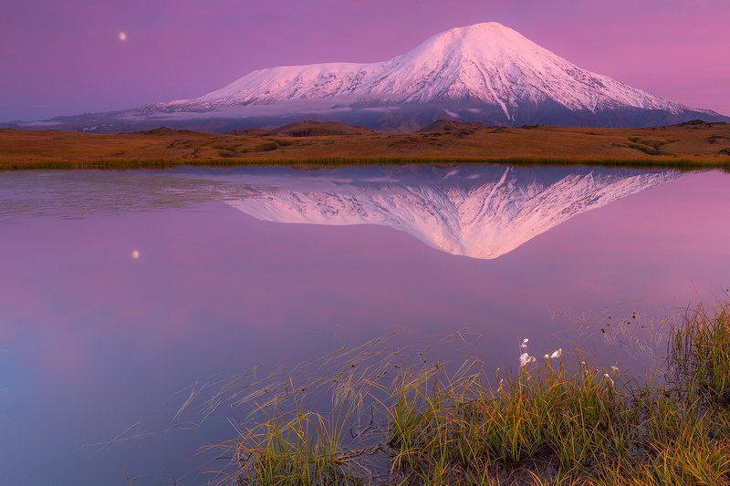 камчатка, пейзаж, осень, закат, природа, путешествие, фототур, озеро Вечерние краски фото превью