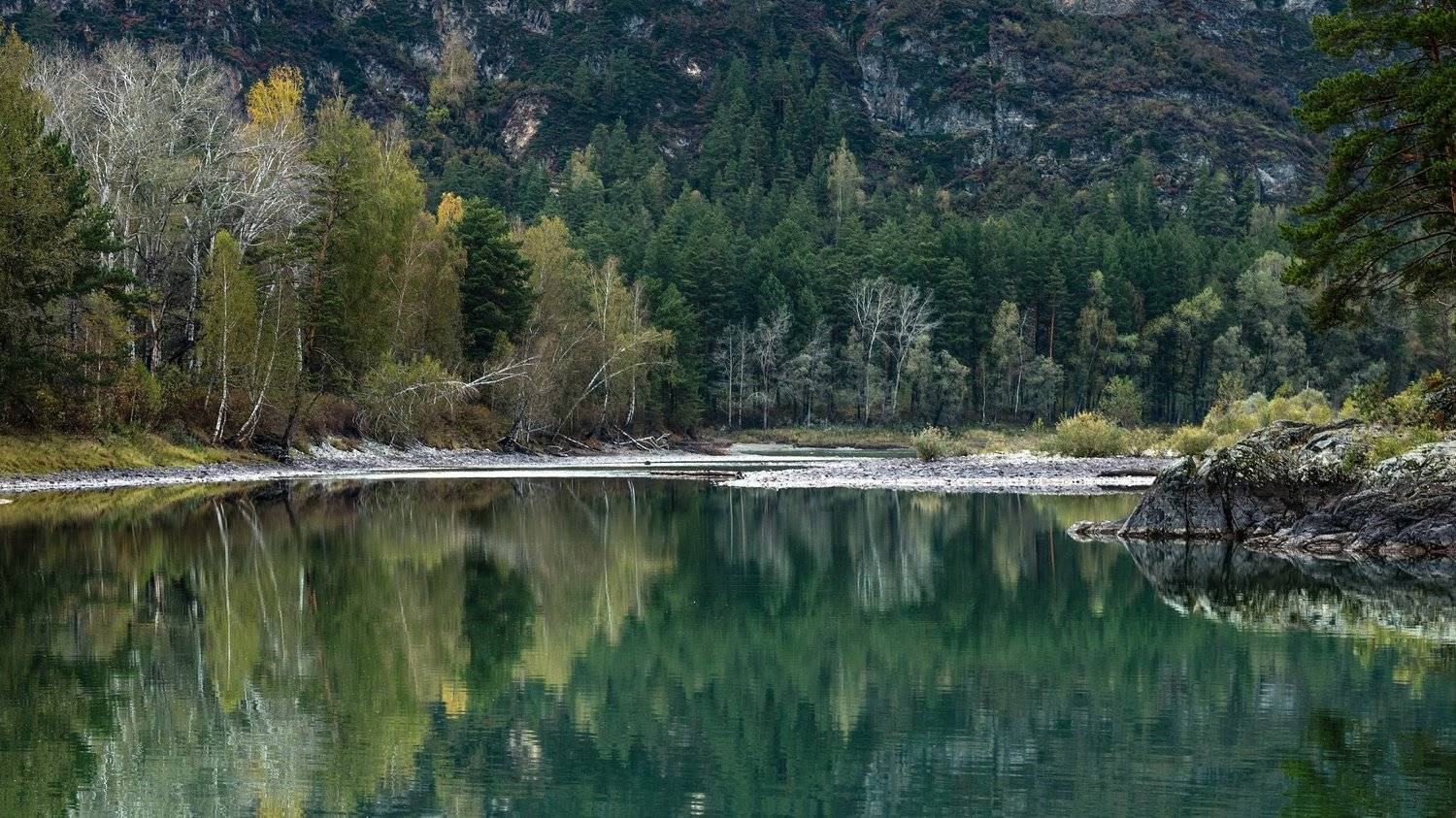 горы, алтай, горный алтай, вечер, ник васильев, бирюза, зеркало, река, катунь, Николай Васильев