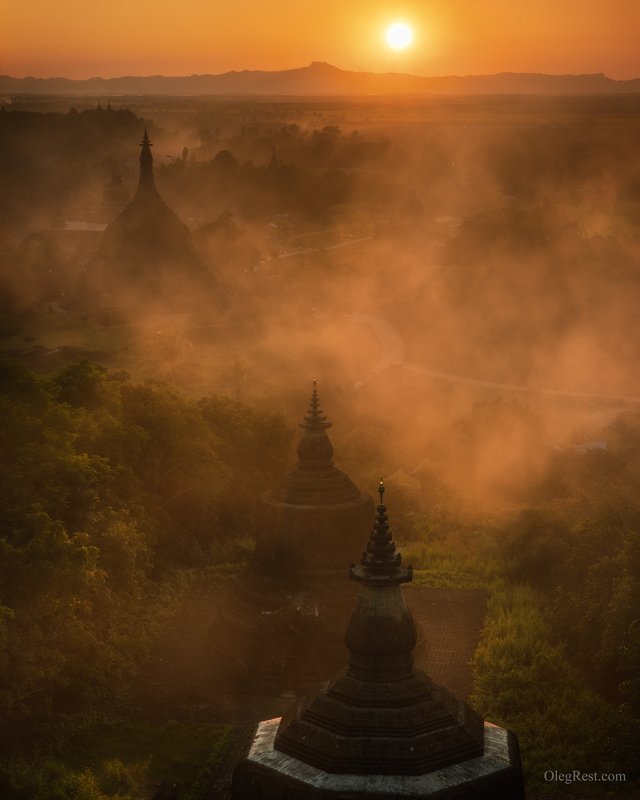 Закат в Мьянме фото превью