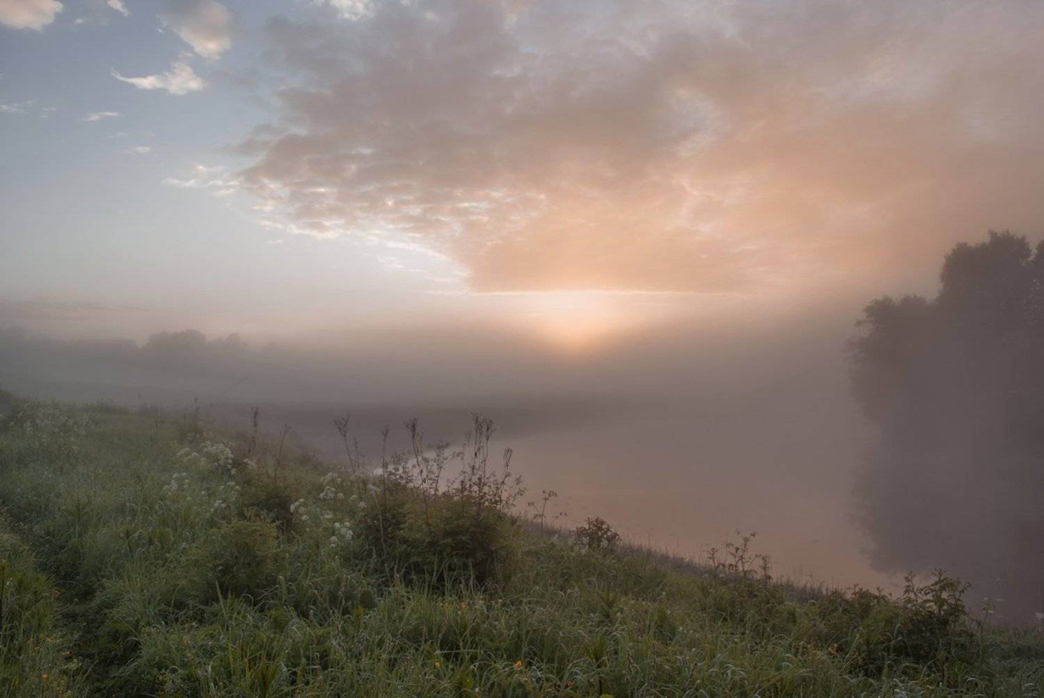 вологодская область, станция вожега, река вожега, деревня коневка, утро, восход, Valentina Vershinina