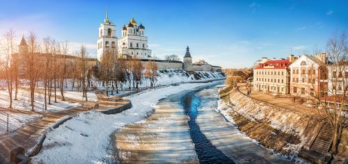 Панорама Кремля во Пскове