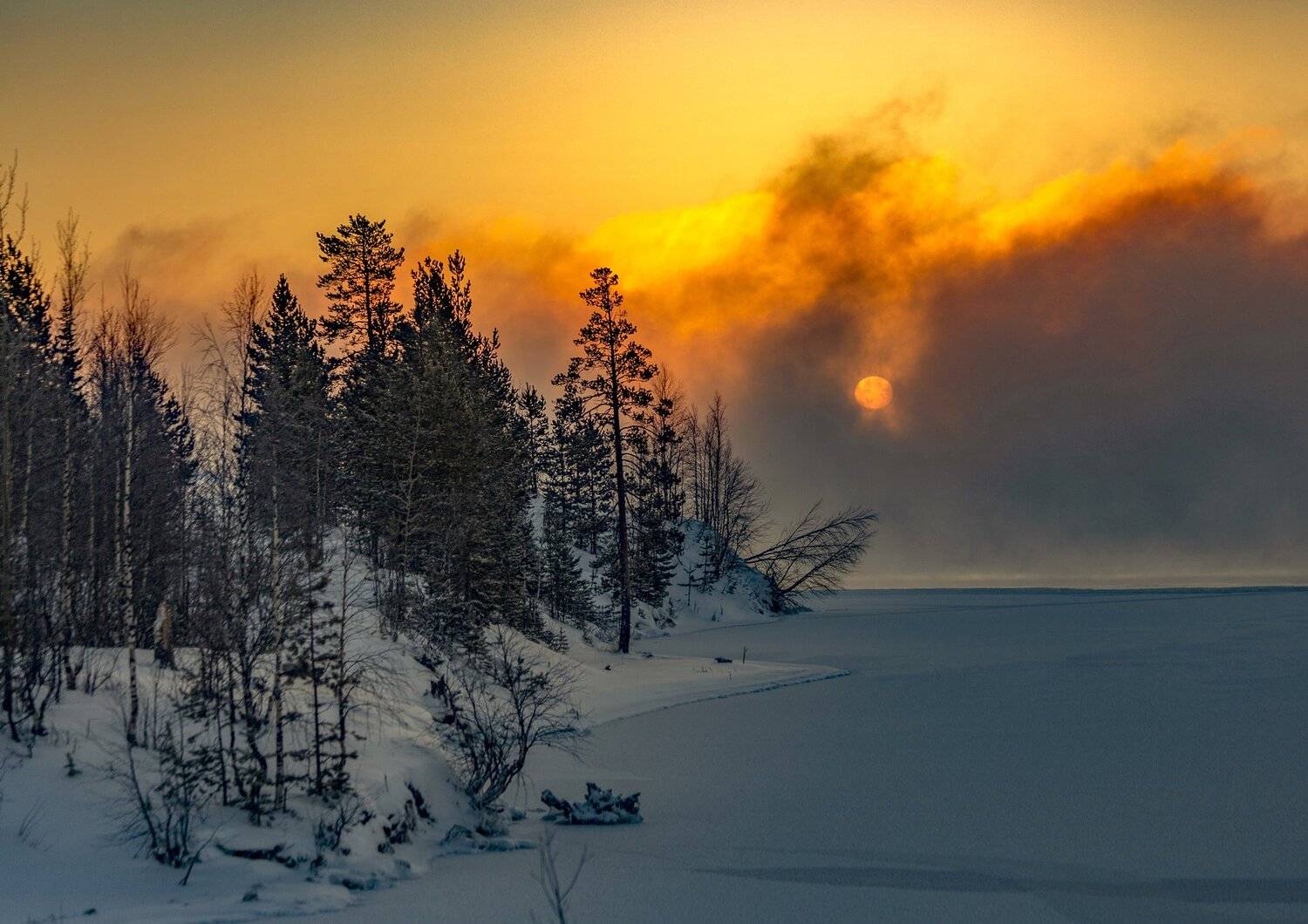печора,водохранилище,мороз,утро,,  Толяныч-
