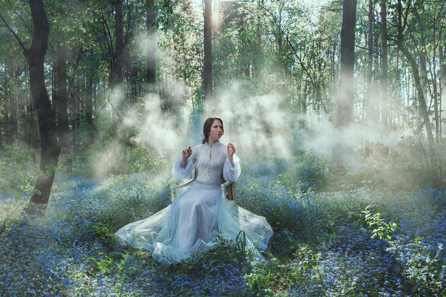 portrait, woman, light, canon, minsk, beautiful, forest, sun, dress, Алексей