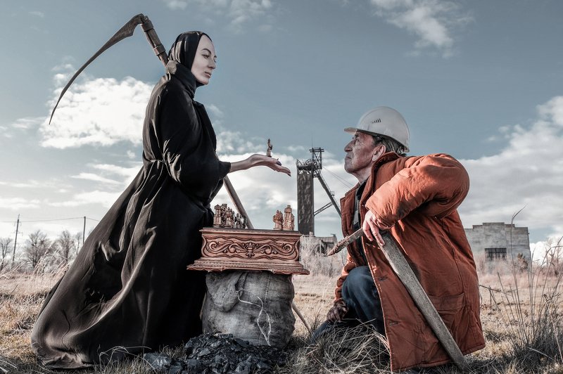 7 кирка, шахтер, шахтерский труд, смена, клеть, портрет шахтера Шахтерский труд... фото превью