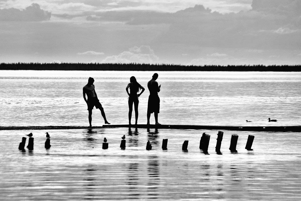 трое, озеро, чб, апатиты, Николай Смоляк