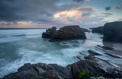Playa de Las Catedrales. Испания.