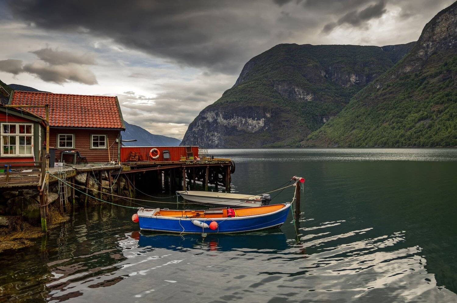лодка, фьорд, горы, норвегия, Александр Безмолитвенный