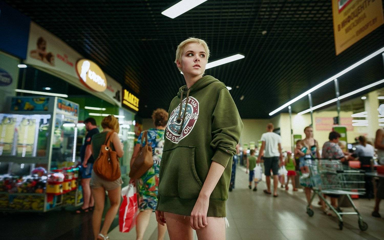 магазин, девушка, люди, Symmetry Jonny