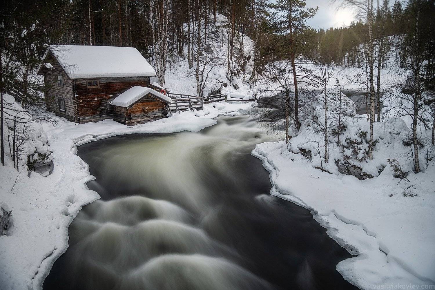 финляндия, лапландия, зима, Василий Яковлев