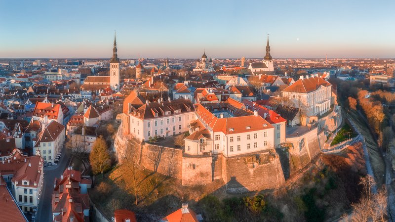 Таллин, город, дрон Таллин фото превью