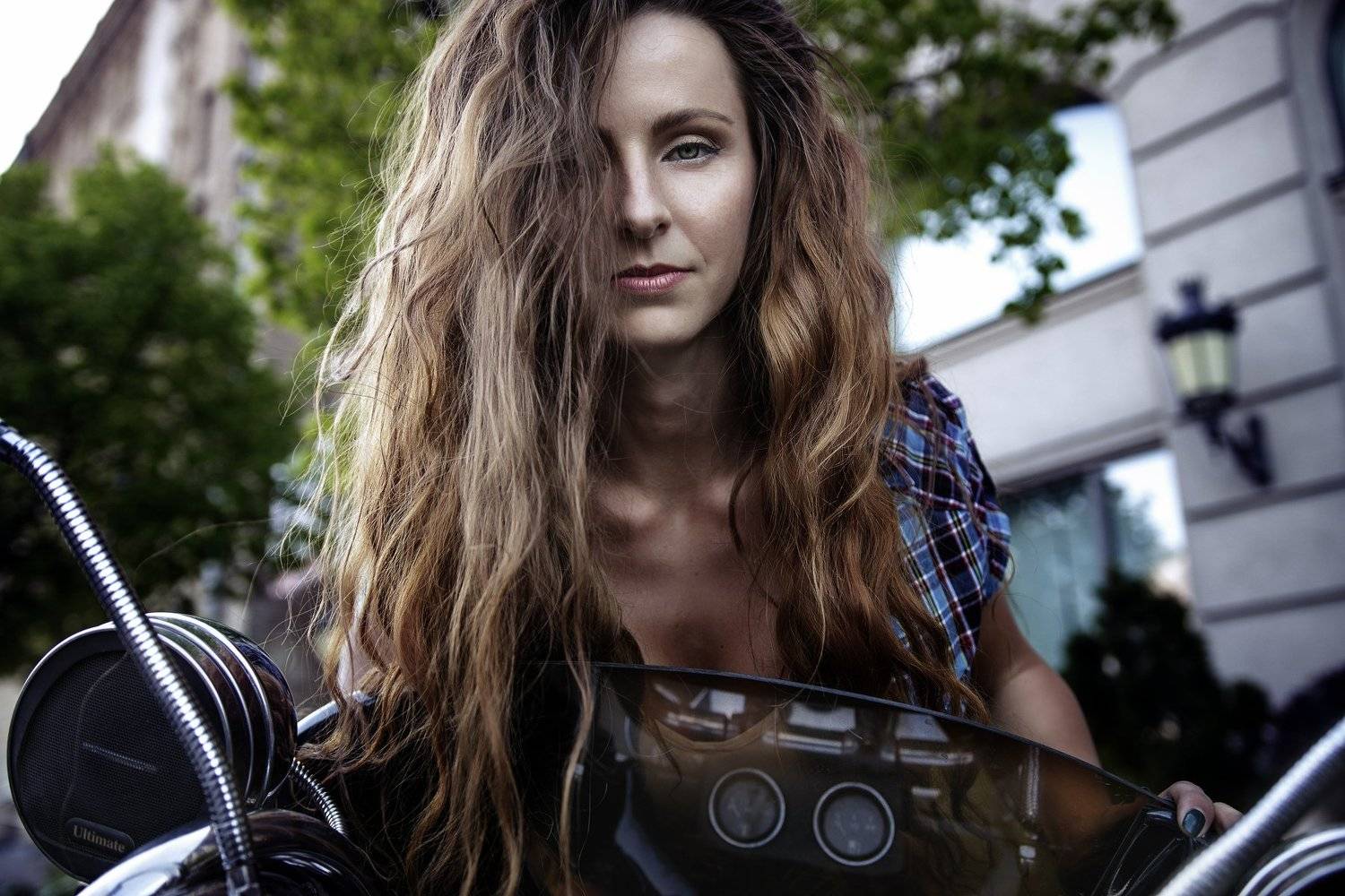 motorcycle, female, portrait, outdoor, long hair, мотоцикл, девушка, , Виталий Мытник