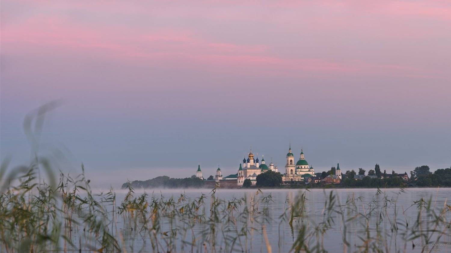 ростов, озеро неро, неро, озеро, золотое кольцо, камыши, туман, панорама, рассвет, Николай Сапронов