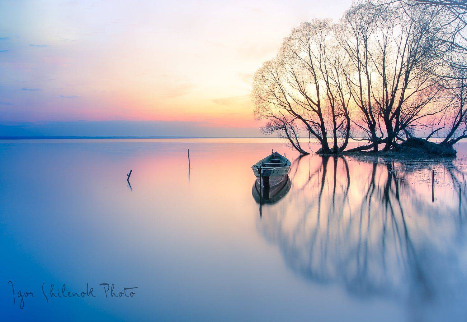 плещеево озеро переславль залесский закат весна, Игорь Шиленок