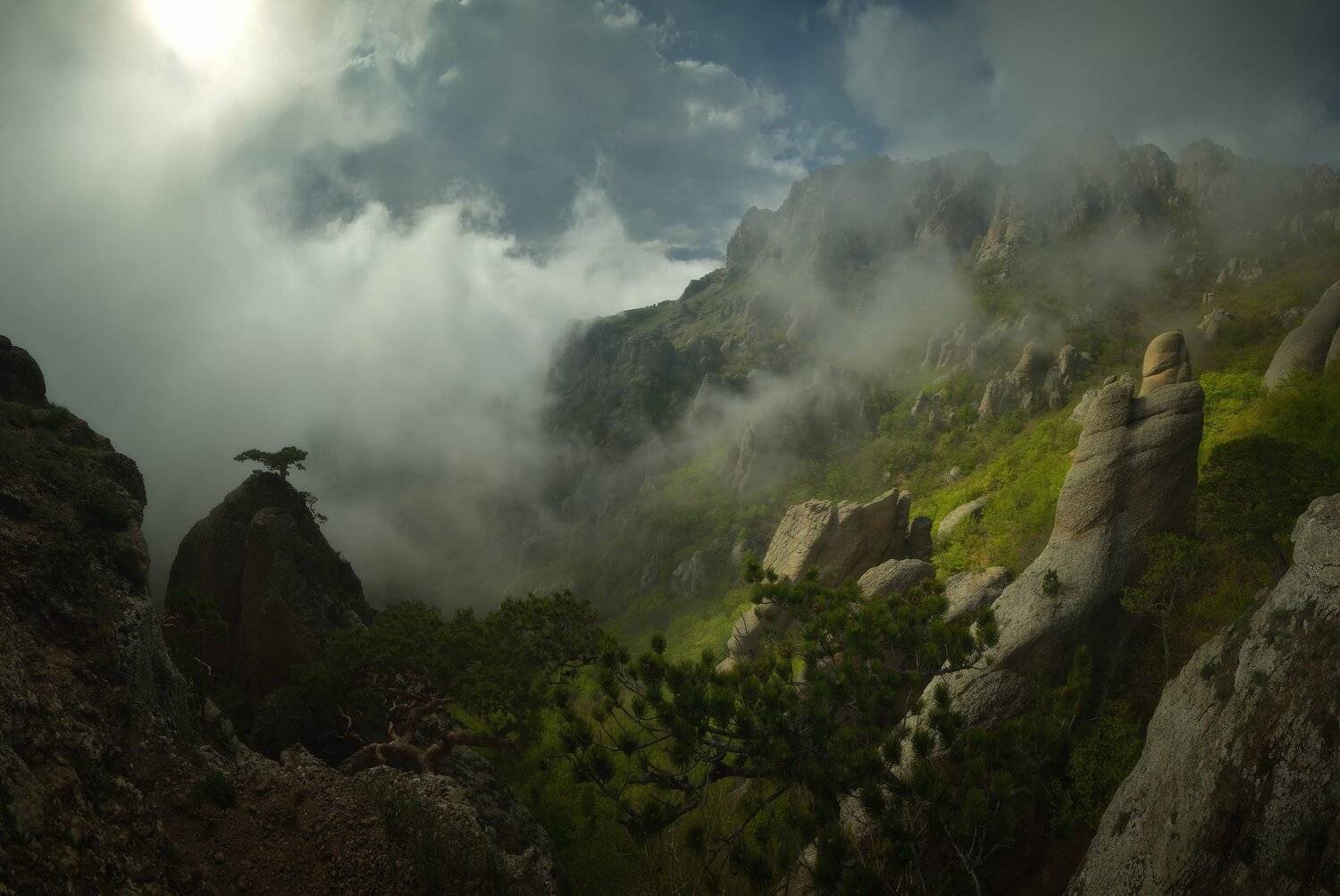 крым, природа, весна, горы, туман, Алексей Никонов