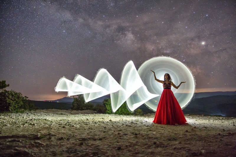 крым, горы, crimea, звезды, ночь  фото превью