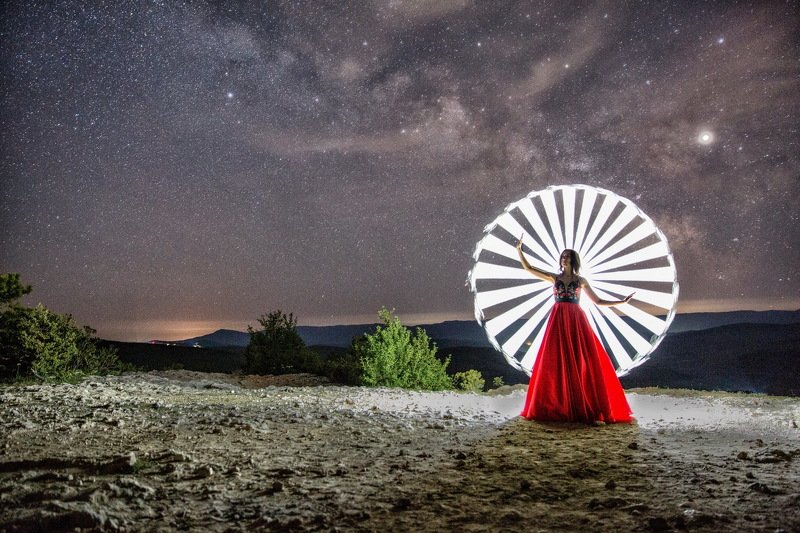 крым, горы, crimea, звезды, ночь  фото превью