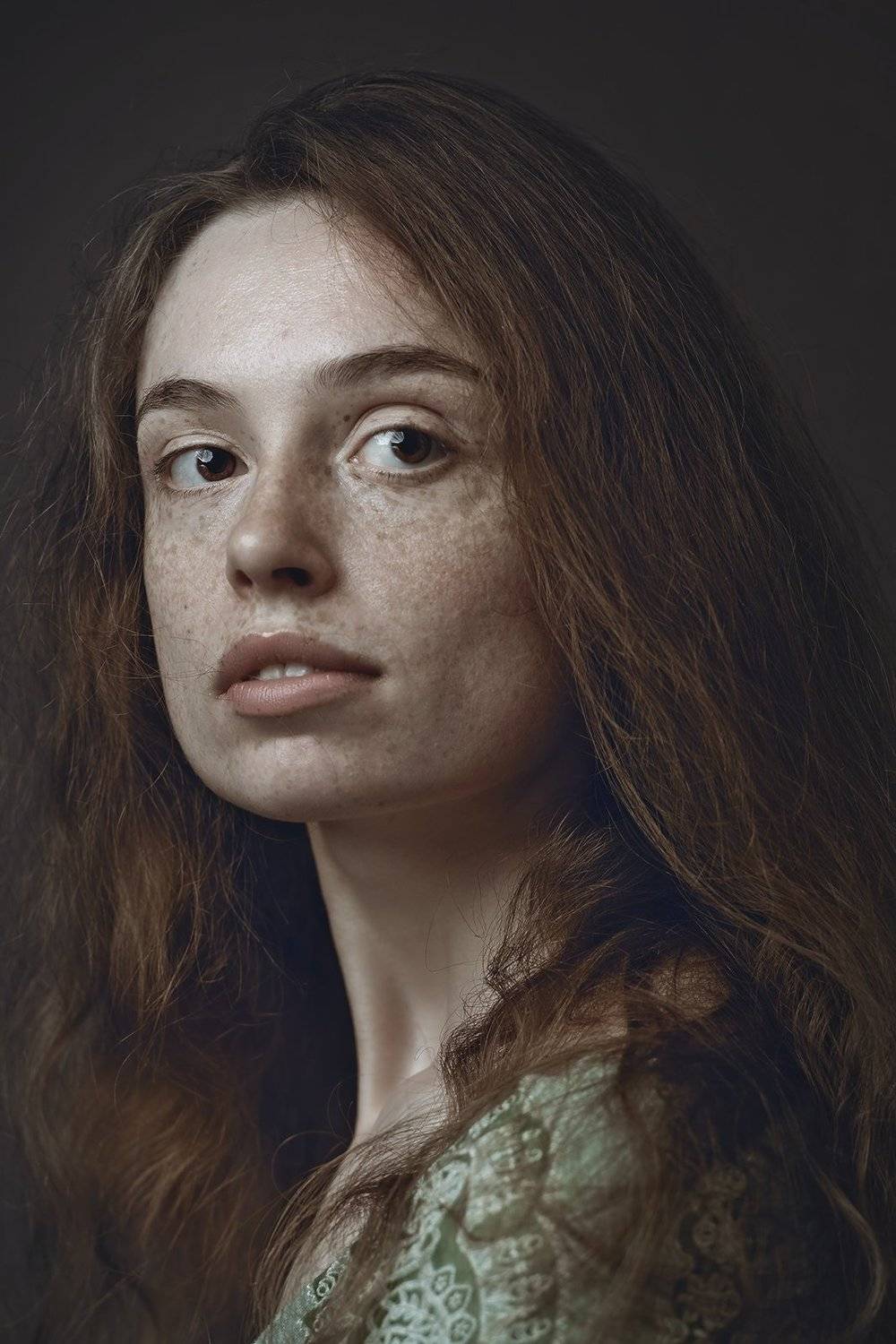 female, portrait, mood, sensuality, dramatic, woman, dark, adult, face, people, one, person, look, motion, picture, tenderness, dream, fun, smile, Дмитрий Толоконов