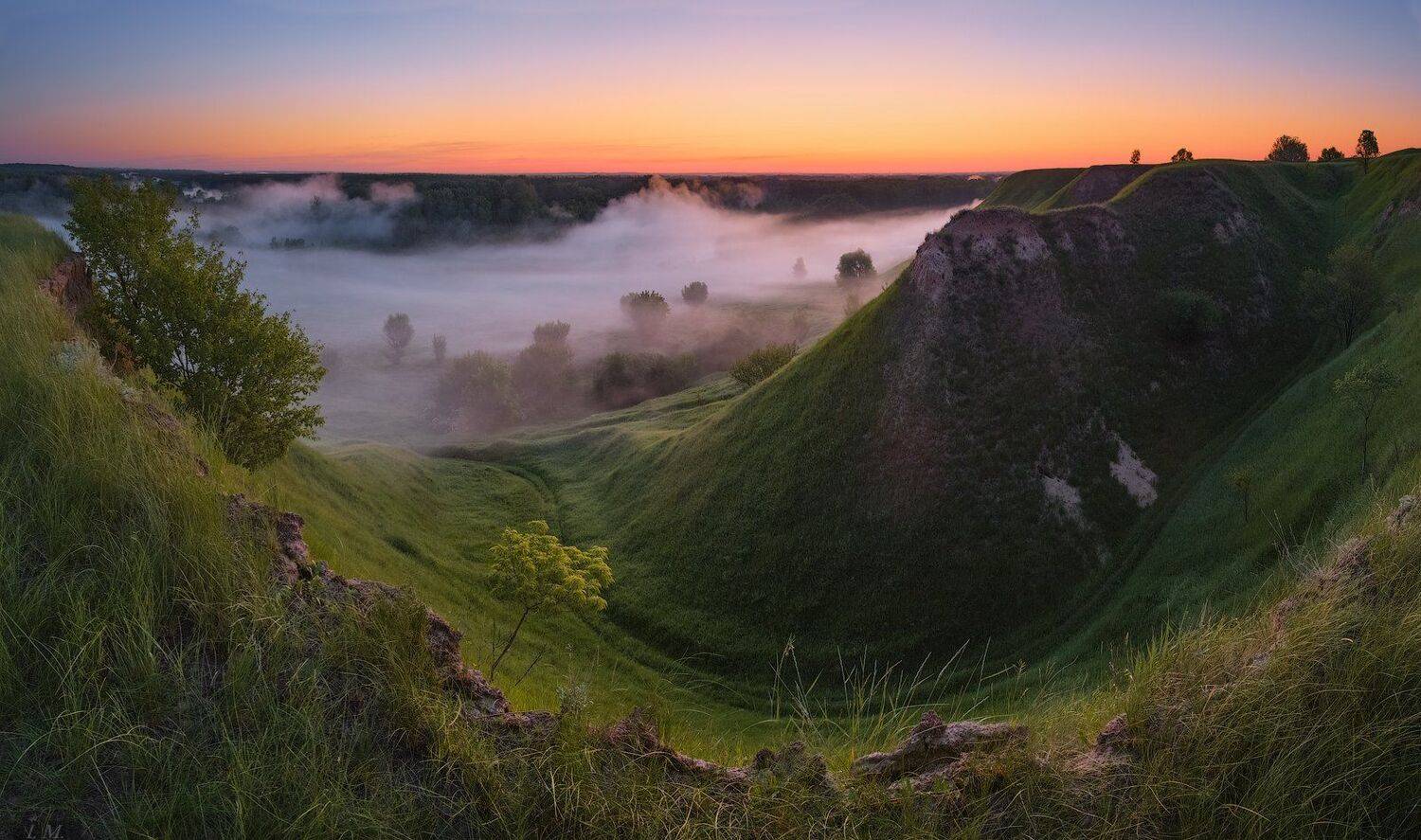 туман, тишина, предрассвет, лето, утро, панорама, долина реки, холмы, пейзаж, fog, twilight, dawn, silence, morning, summer, sky, trees, colors, green, landscape, countryside, valley, river, psel, panorama, hills, nature, ukraine, Ivan Maljarenko 