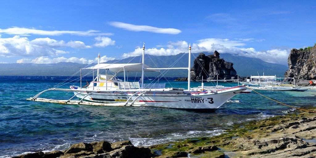 остров, апо, филиппины, рай, корабль, пейзаж, океан, море, гора, негрос,, Yagor