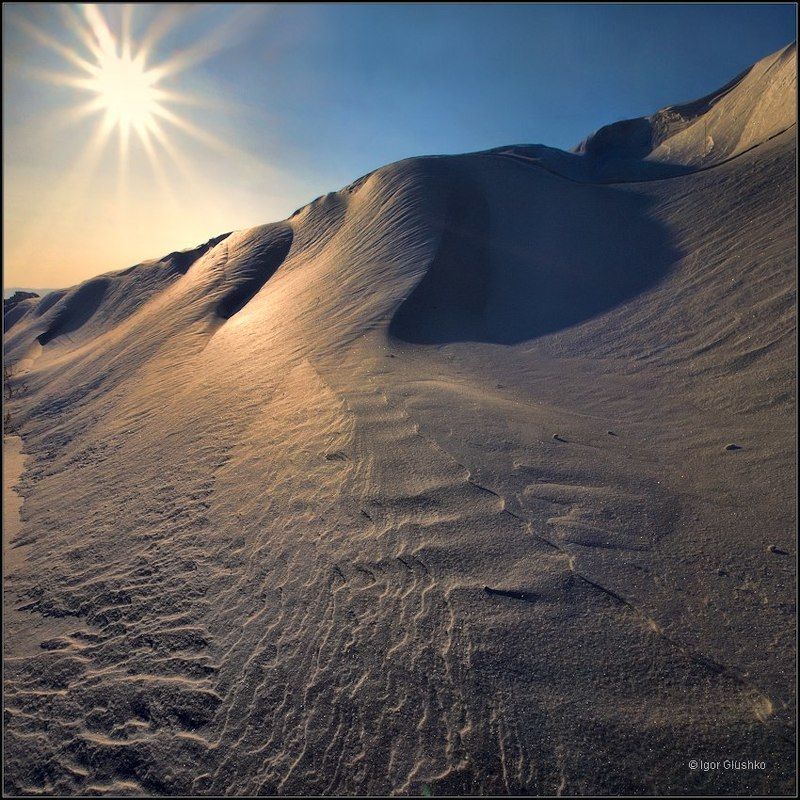 снег, барханы, зима Зимние барханы фото превью