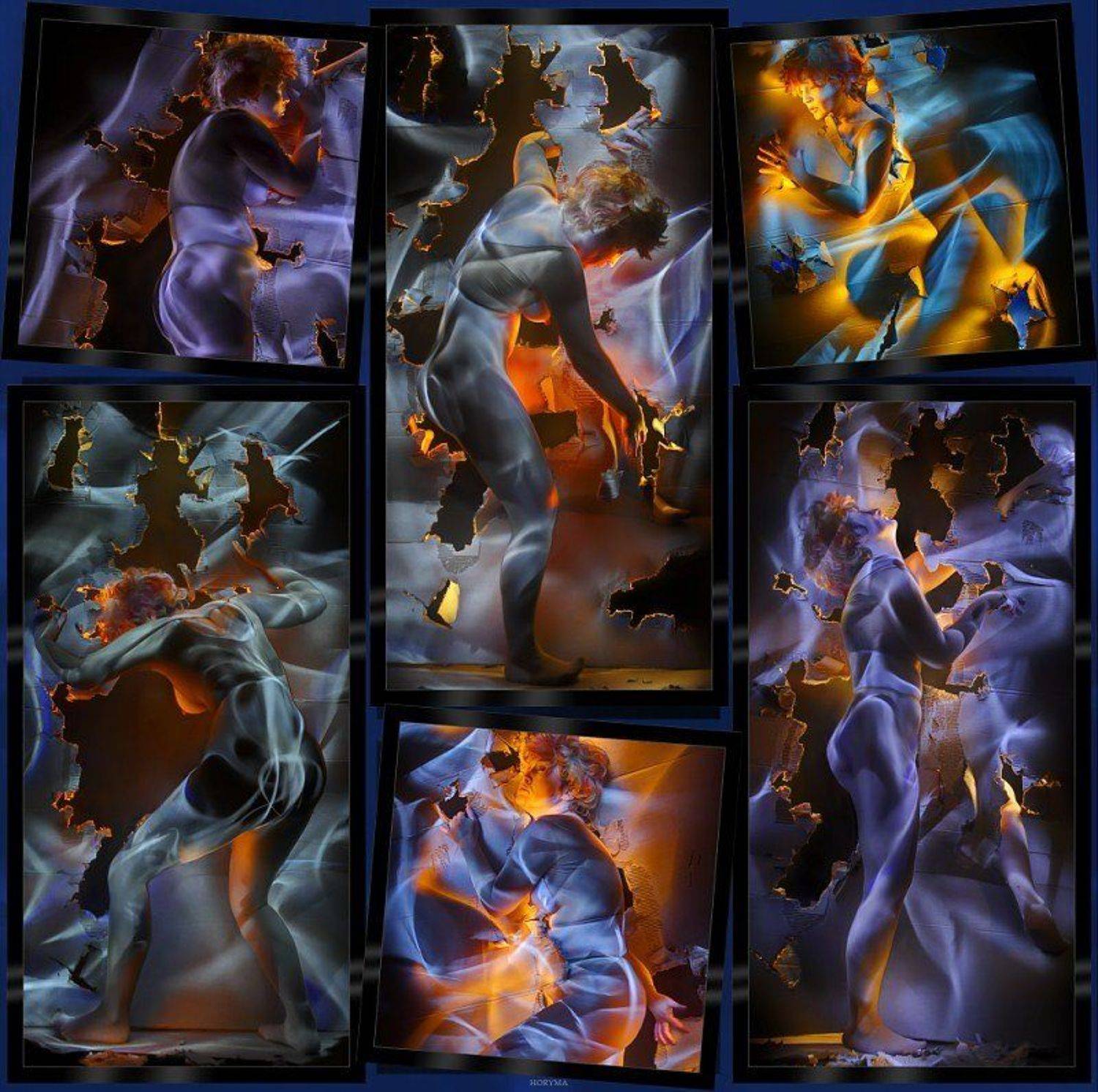 светографика, свет, портрет, картон, обнаженная натура, akt, nude, ню, дыра, HoryMa (ХориМа)