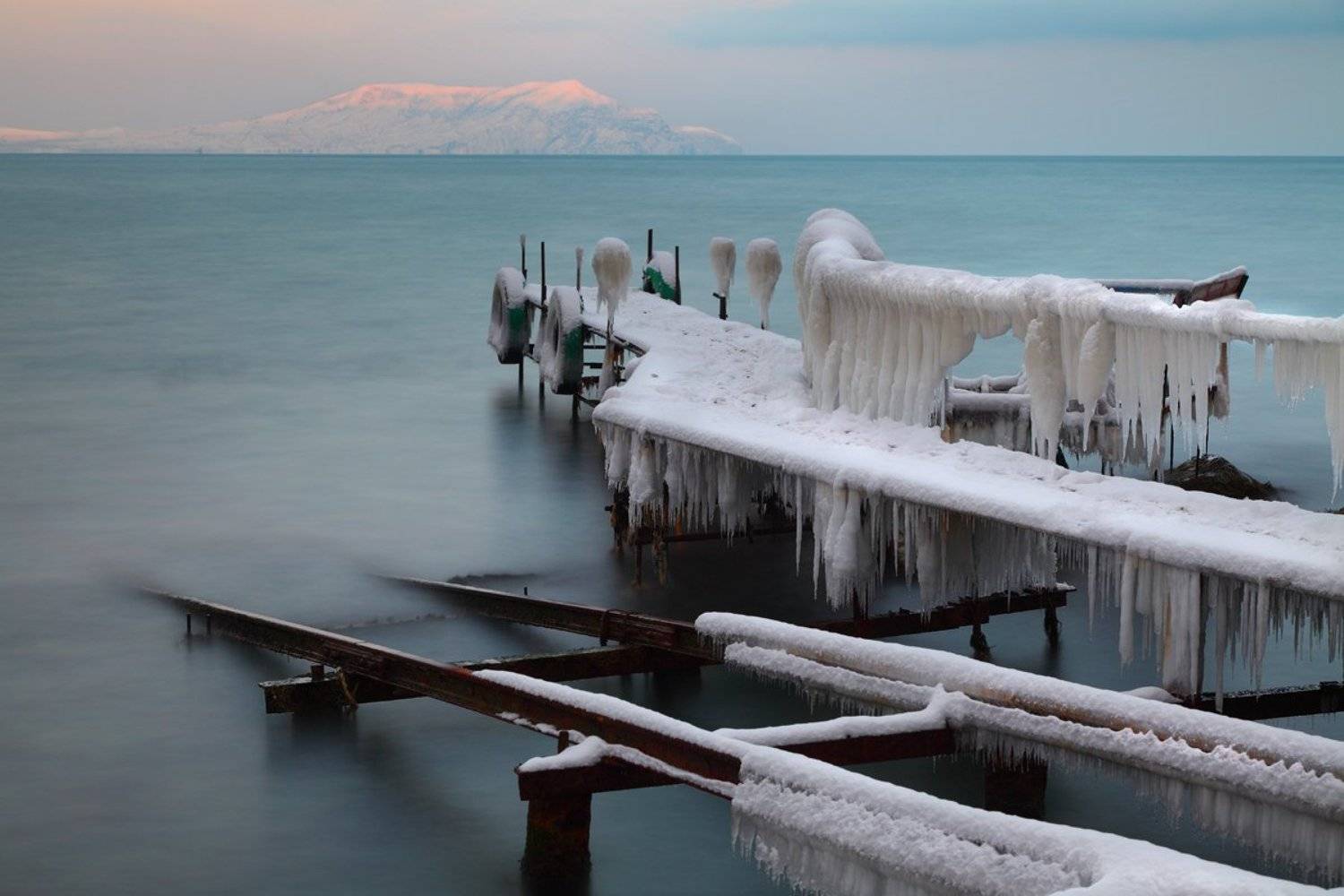 крым, лед, новый свет, судак, море, меганом, зима, Михаил Псарёв