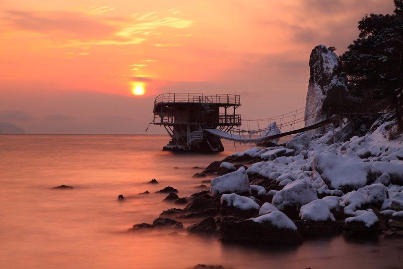 крым, новый свет, рассвет, зима, рассвет Утро фото превью