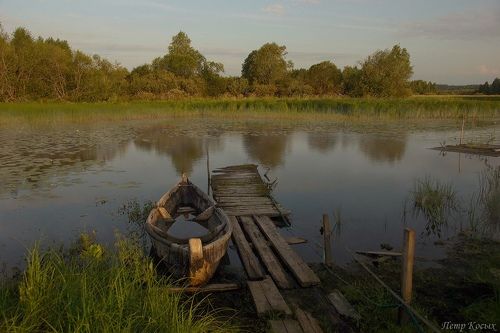 Утро в Карельской деревне