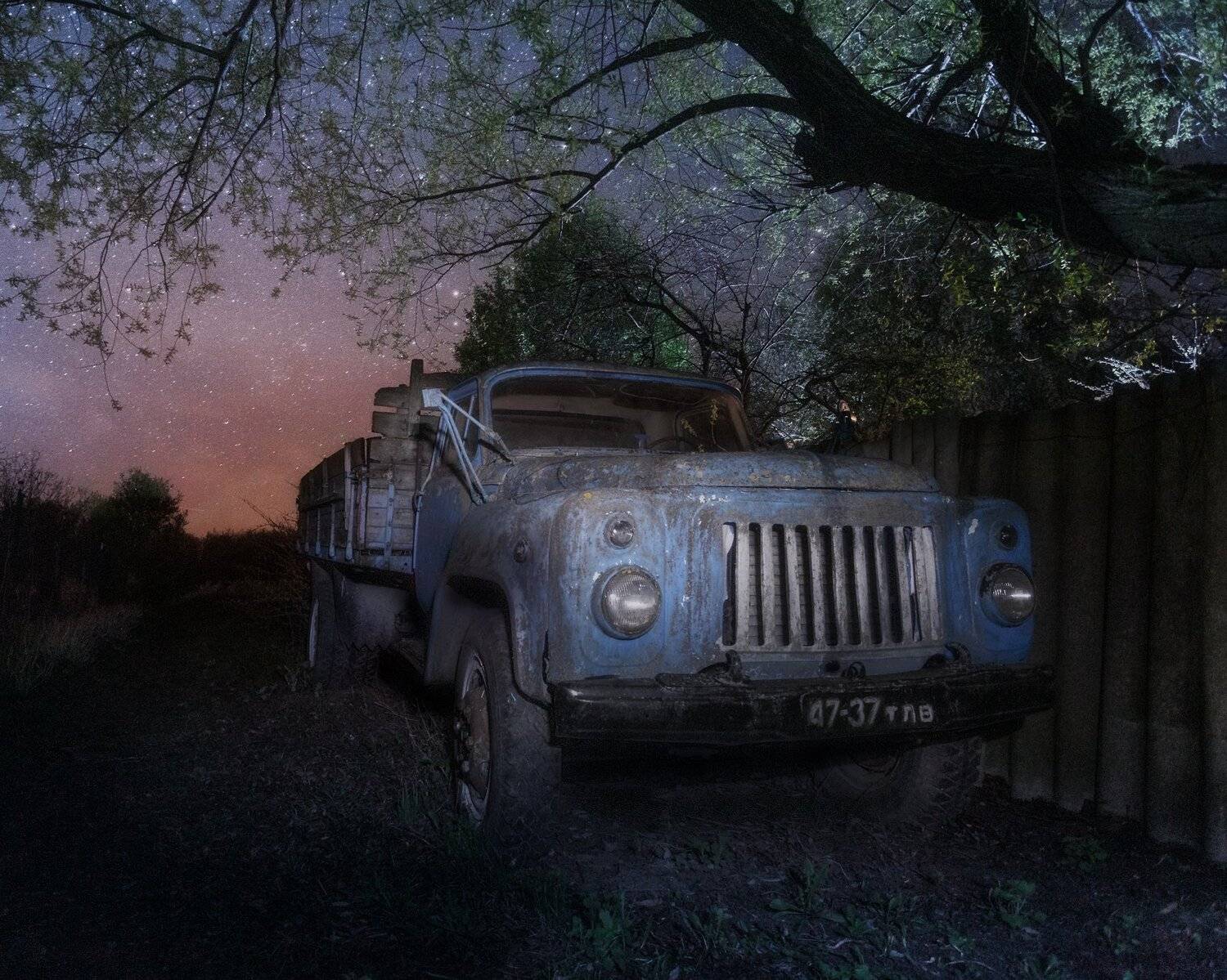 машина, звезды, природа, пейзаж, ночь, Мартыненко Дмитрий