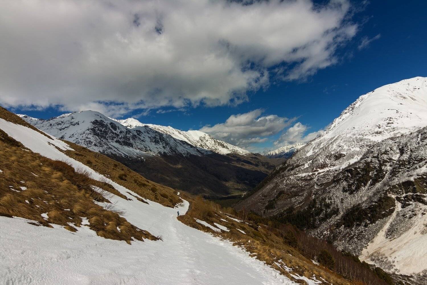 горы, облака, кавказ, восхождение, Эстелла