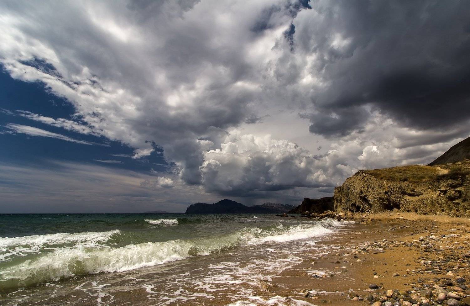 пейзаж, море, черное, крым, шторм, непогода, туча, Татьяна Феденкова
