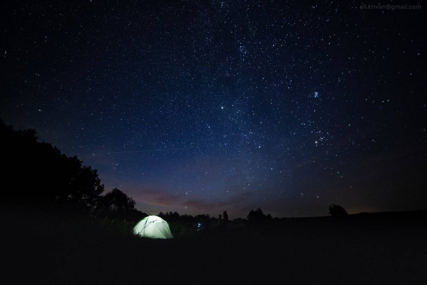 Тула, млечный путь, ночная съёмка, подсолнухи, Элина Хван