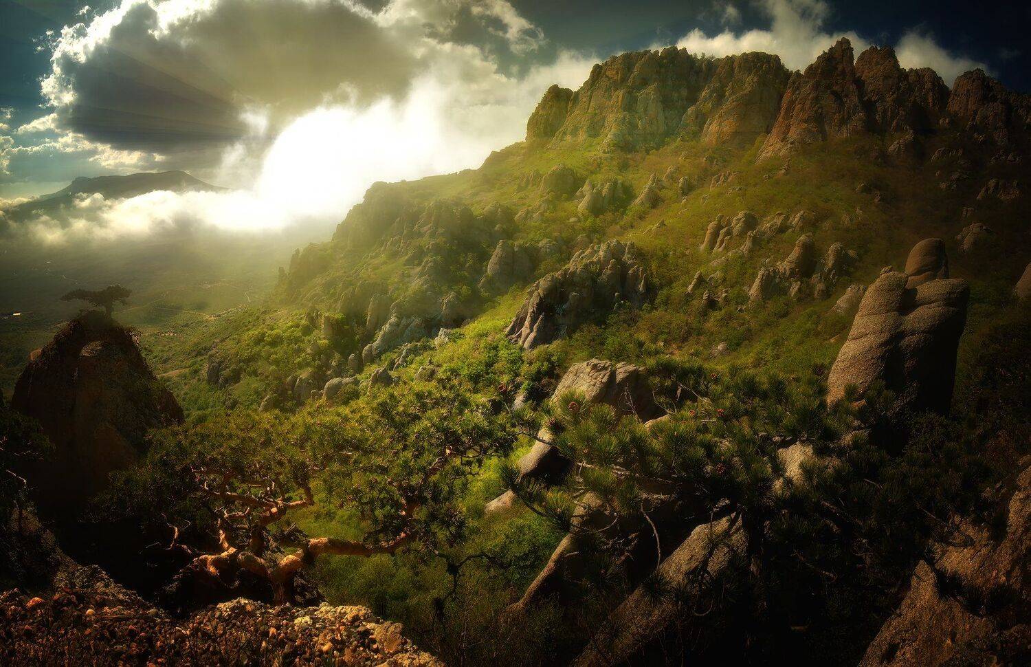 крым, природа, весна, горы, туман, Алексей Никонов