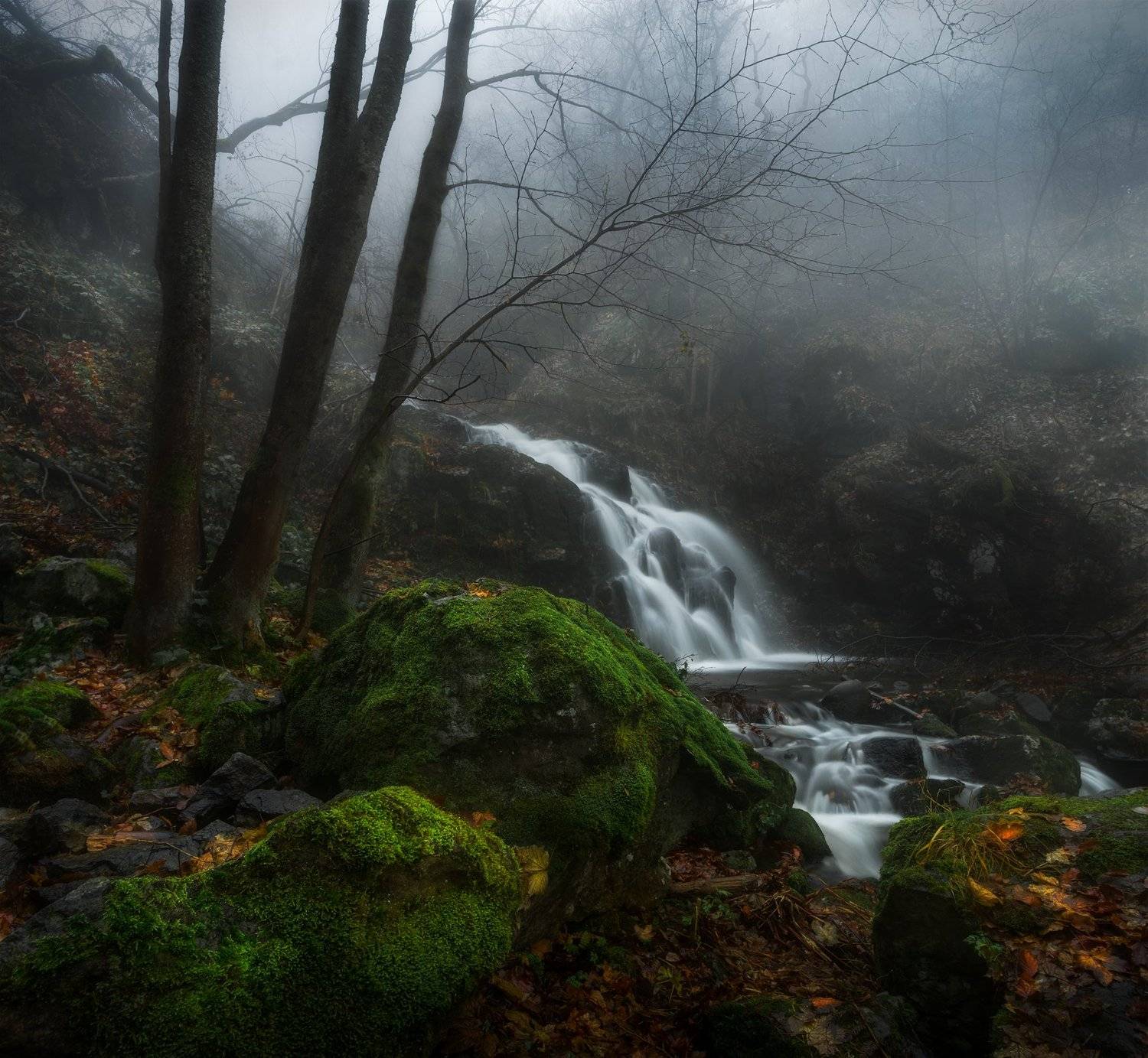 landscape nature scenery forest wood autumn river waterfall longexposure mountain vitosha bulgaria лес oсень, Александър Александров
