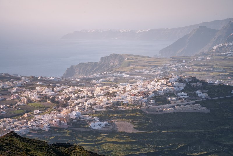 греция, туризм, путешествия, остров, море, природа, пейзаж Санторини. фото превью