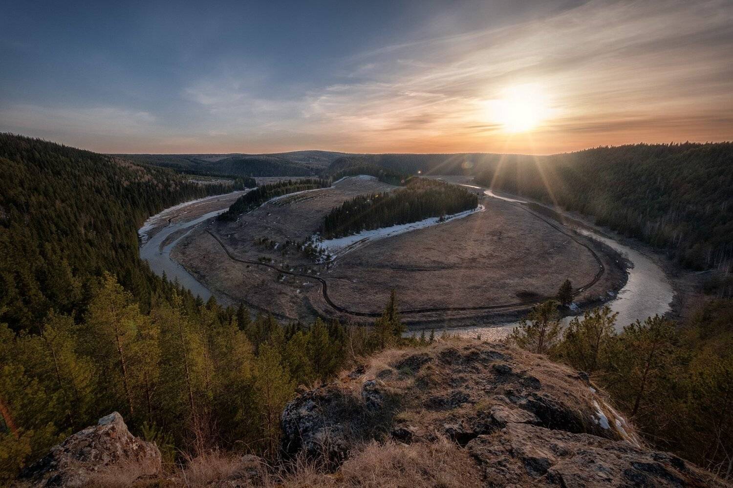 иргина, река, вакутин, камень, пермский край, пейзаж, закат, солнце, лес, скалы, Андрей Чиж
