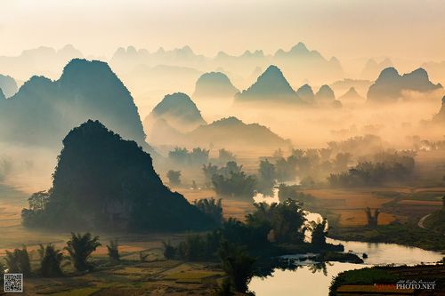 Misty Mountain Sunrise