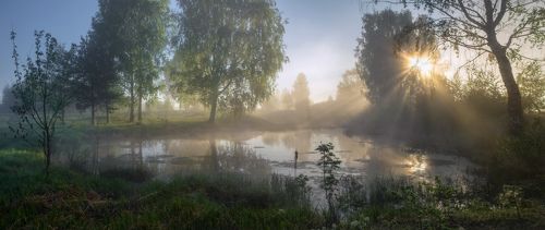 Утро близ деревни Большой Холм