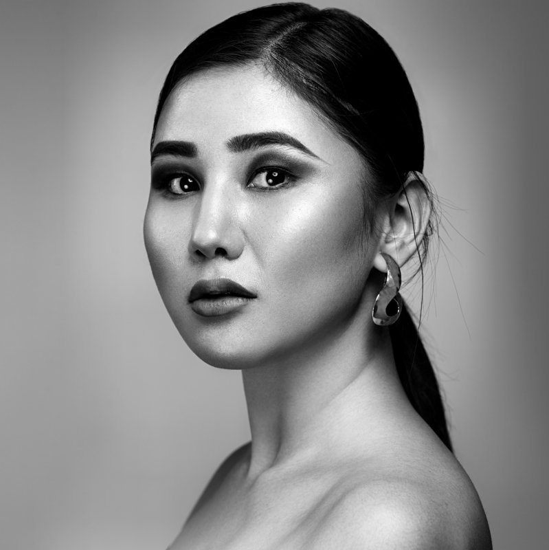 beauty, black and white, makeup, inspire, creative, model, female, headshot, eyes, black, white, hasselblad, mcgillivraybirniephotography, Gaukhar фото превью