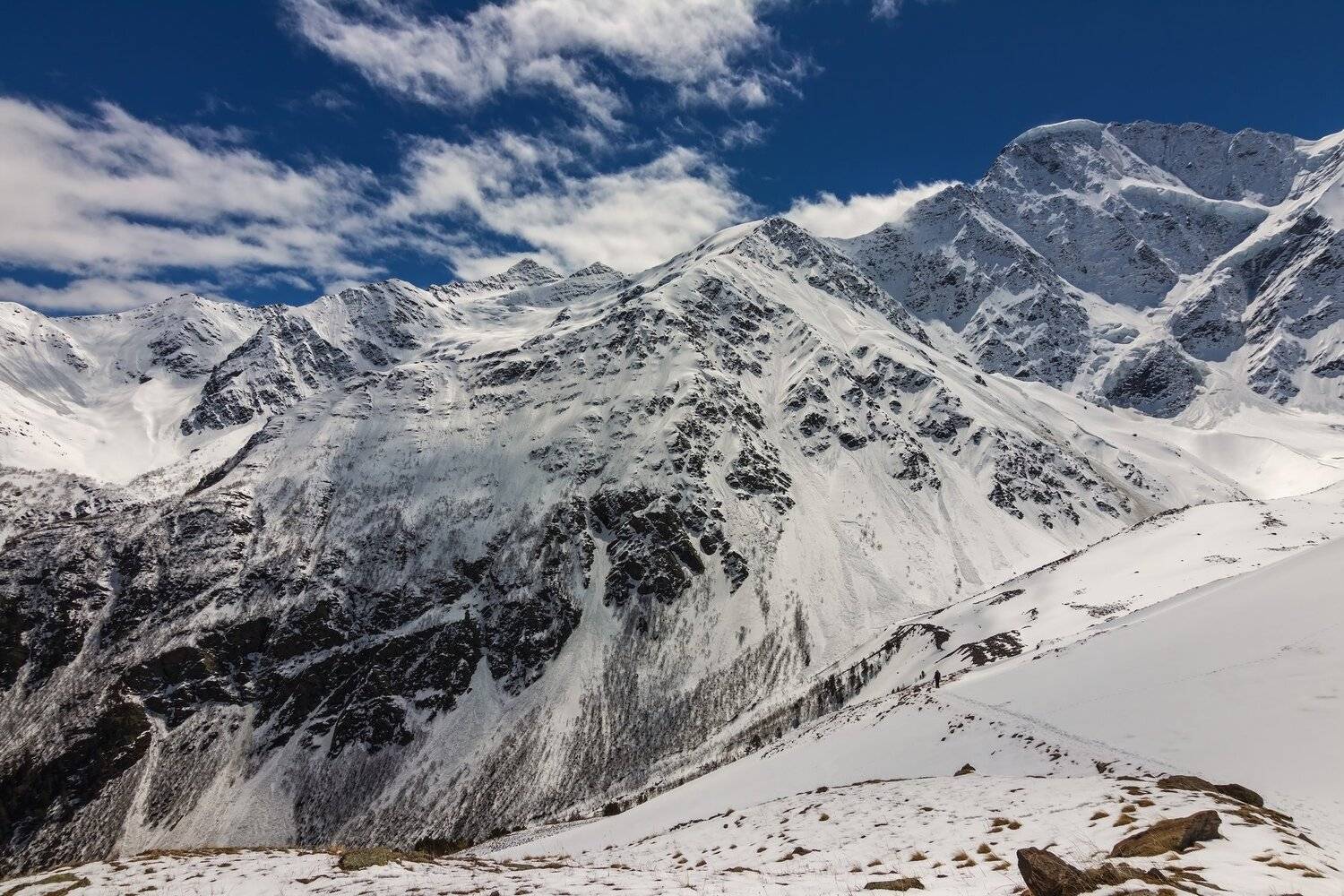 горы, облака, кавказ,восхождение, Эстелла