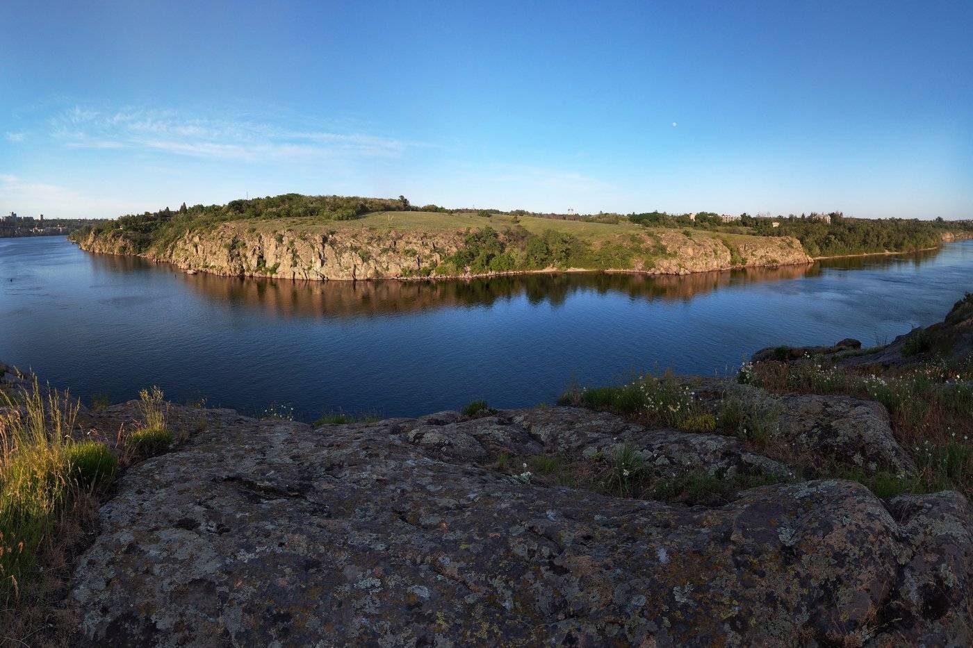 пейзаж,скалы,берег,река,закат,, Сергей Богачёв