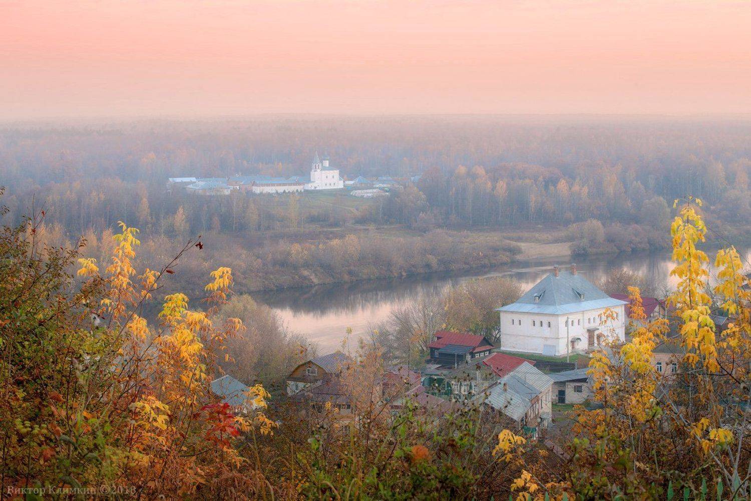 пейзаж, гороховец, монастырь, храм, клязьма, река, Виктор Климкин