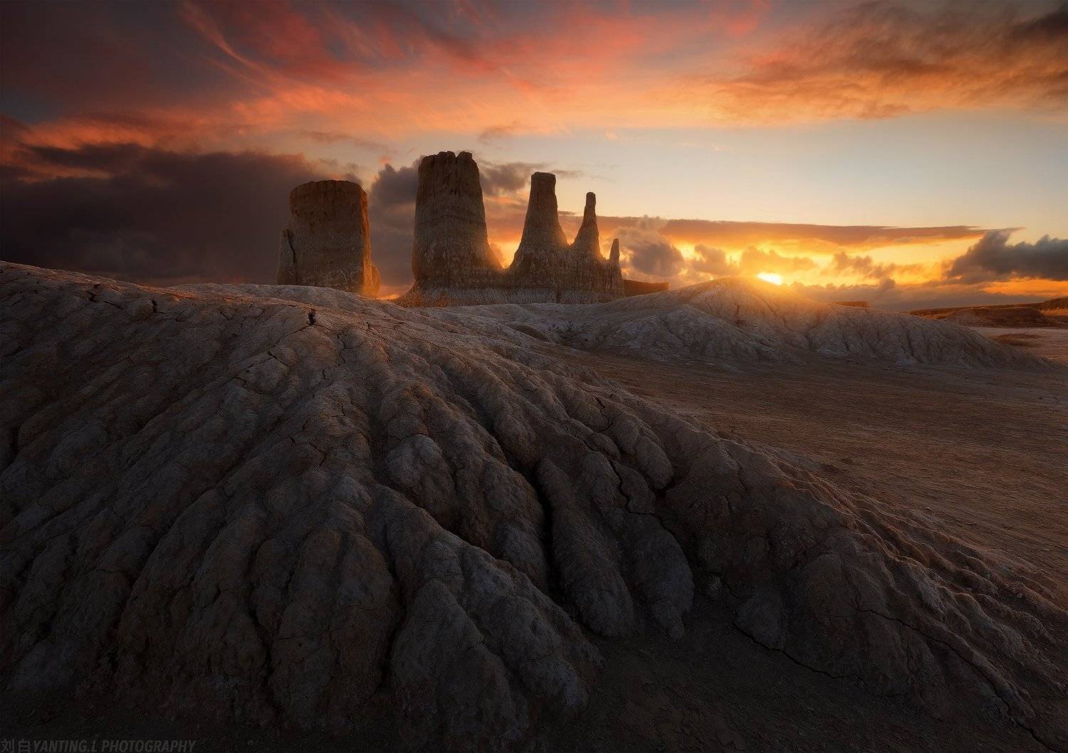 landscape, travel, nature, sunset, china, landform, art, dusk,, Liu Yanting