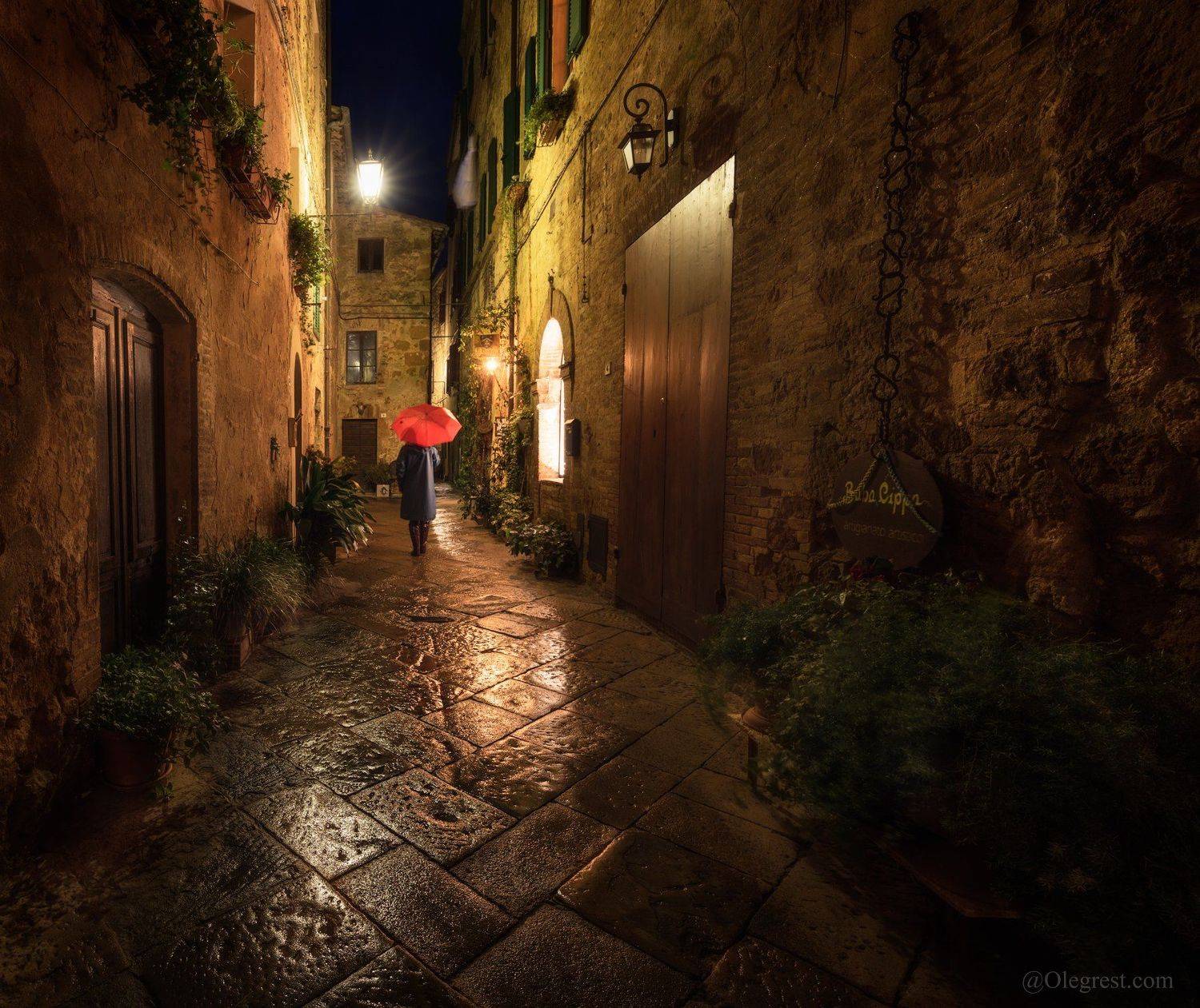 город, зонтик, девушка, улица, Oleg Rest