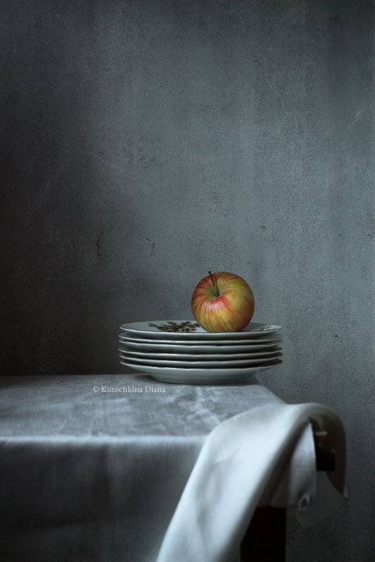 натюрморт, яблоко, Курочкина Диана