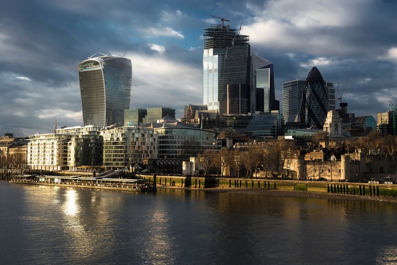 город, архитектура, лондон, великобритания Лондон на закате фото превью