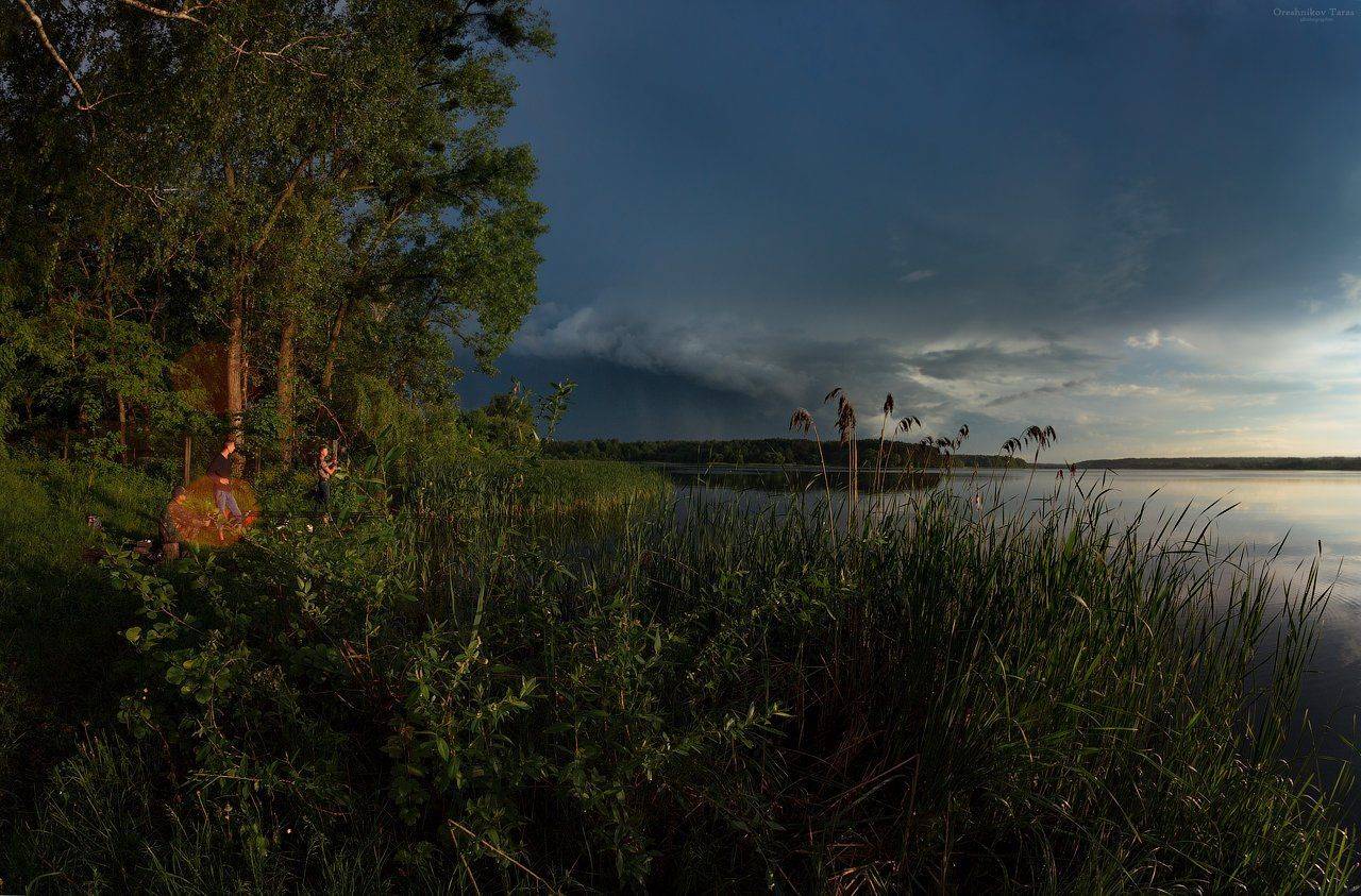 пейзаж,природа,весна,закат,гроза,небо,рыбалка,река,туча,, Taras