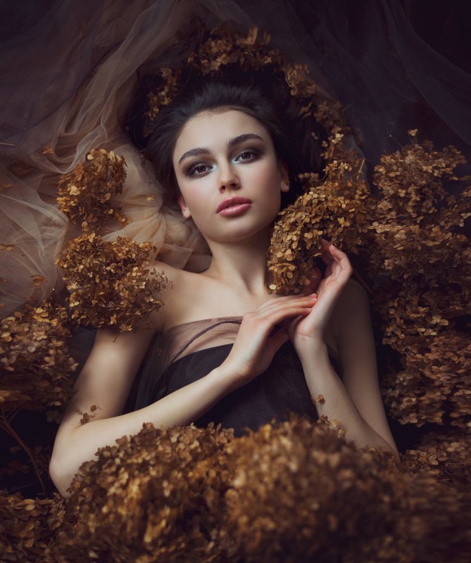 портрет, девушка, сухоцвет Анастасия фото превью