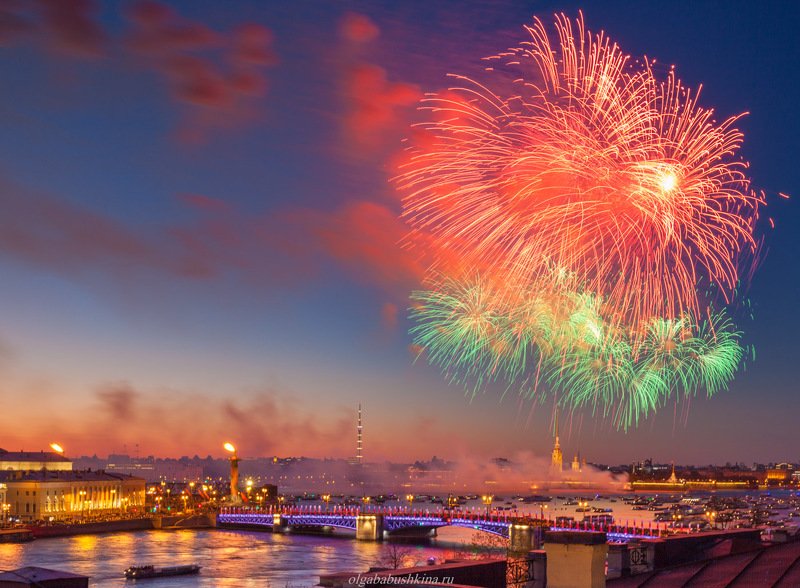 санкт-петербург, фейерверк, деньгорода Праздник фото превью